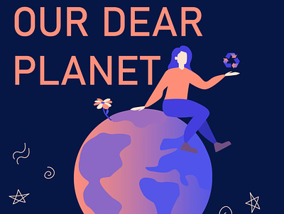 "Our dear Planet..." design graphic design illustration vector web