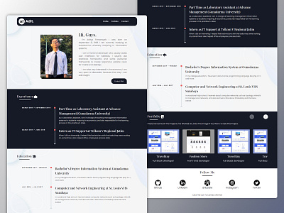 Personal Website Design for Developer or UI/UX Designer