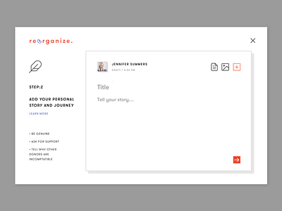 Reorganize app donation organ product design publish reorganize story svaixd type ui ux web