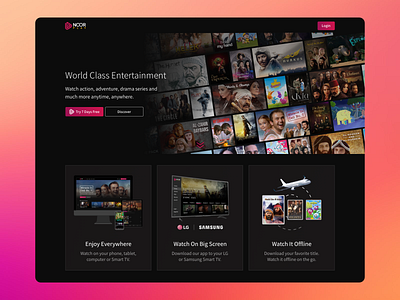 SVOD Platform Landing Page