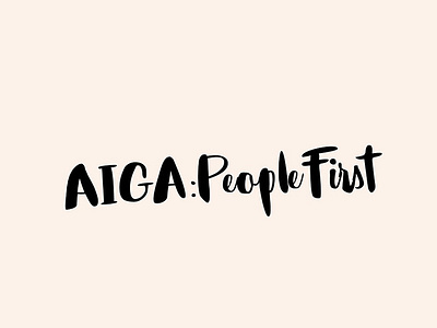 AIGA: PeopleFirst - Logo