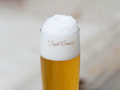 Lager Script ⟁ Triple Crossing branding brewery craft beer design script triple crossing type