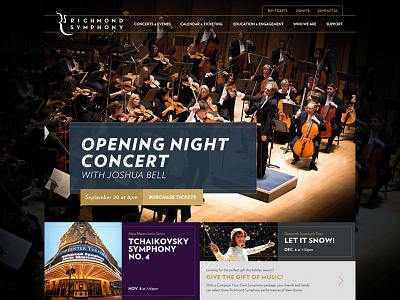 Richmond Symphony Website design responsive web web design