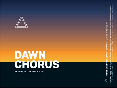 Dawn Chorus DIPA ⟁ Triple Crossing beer beer label brewery can craft beer packaging triple crossing