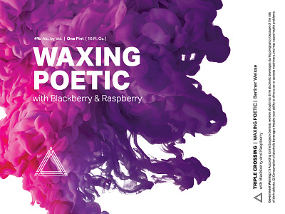 Waxing Poetic | Blackberry & Raspberry ⟁ Triple Crossing beer beer label brewery can craft beer packaging triple crossing