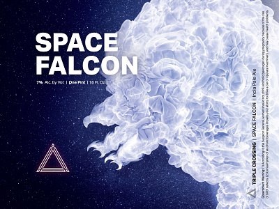 Space Falcon IPA ⟁ Triple Crossing beer beer label brewery can craft beer design packaging triple crossing