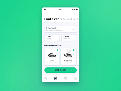 Intellias Car-Sharing Mobile App animation automotive car car sharing mobile mobile app ui