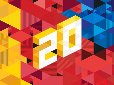 Twenty 20 abstract background geometry lego number pattern philippines shapes triangles twenty