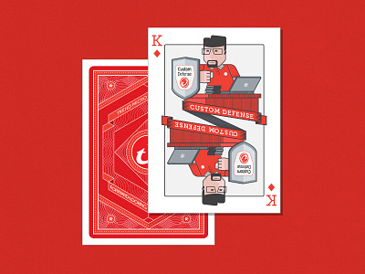 Playing Arts card cards custom defense deck king king of diamonds playing card red trend micro