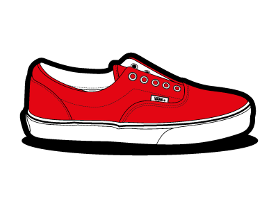 Vans Era classic era footwear red shoes skating sneakers template vans vector