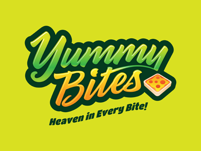 Yummy Bites brand deleket food pizza kiosk logo logo design small business