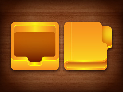 Rounded Square Stock Icons app apple folder icons iconset inbox ipad iphone mobile rounded square stock wood