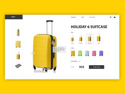 Suitcase shop product card