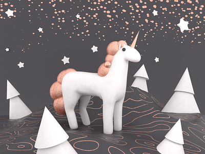 Embacy. Unicorn. 3d c4d cinema4d design embacy illustration mascot minimal