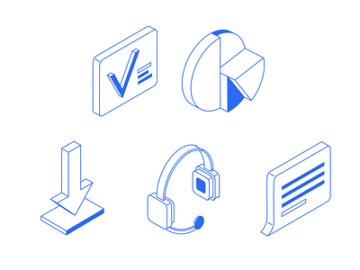 Icons. Landing Page. Oohdesk clean design embacy free icons iconset illustration isometric design isometry minimal ui vector web