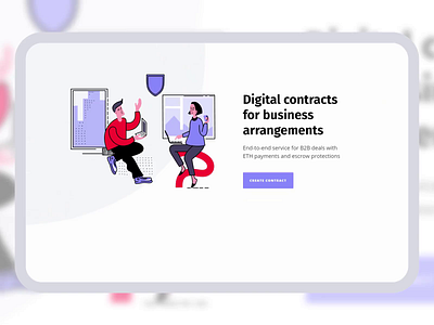 Scroll Animation. Corporate Identity & Website Design. ContractX animation branding clean design embacy illustration illustrator landing landing page landingpage minimal ui website