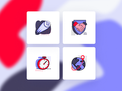 Icons. Corporate Identity & Website Design. ContractX branding clean design embacy icon icons illustration illustrator landing landing page landingpage minimal ui website