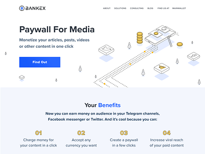 BANKEX. Main Screen. clean design embacy illustration minimal vector website