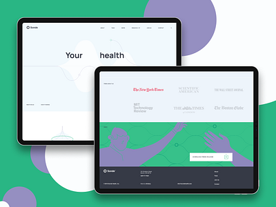 Promo Page. Sonda clean design embacy figma illustration landing page landingpage medtech minimal vector