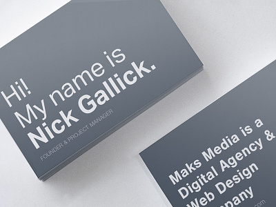 Maksim Media Cards bold business cards cards digital agency flat media agency minimal