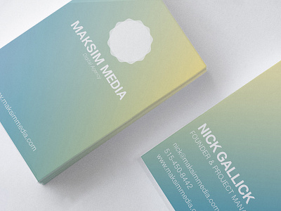 Maksim Media Cards business cards gradient