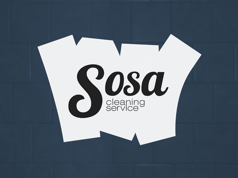 Sosa cleaning service logo logo branding cleaning