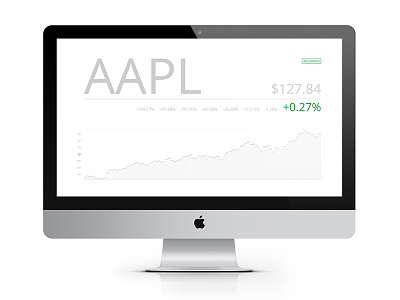 Stock Application apple big bold chart graph information design stocks