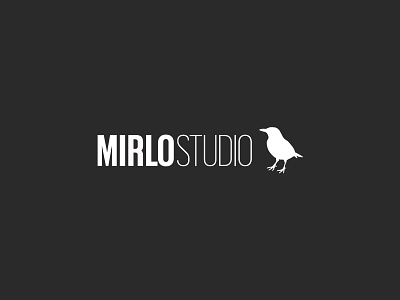 Mirlo Studio Logo bird black bird envato identity logo mirlo