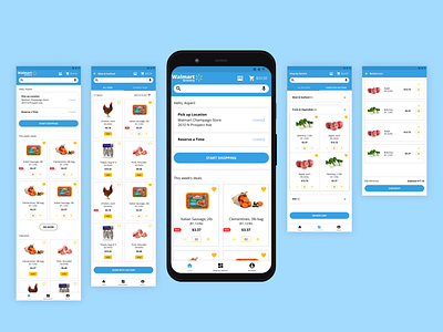 Walmart Grocery app app design branding design figma mobile ui ux