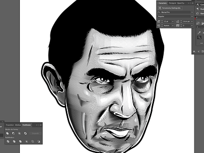 Lugosi Engraving WIP art bela lugosi dracula horror illustration retro terror vampire vector vector art vintage vlad