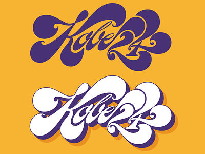 Kobe 24 art basketball branding flourish illustration kobe kobe bryant lettering logo sports swash type typography vector vintage