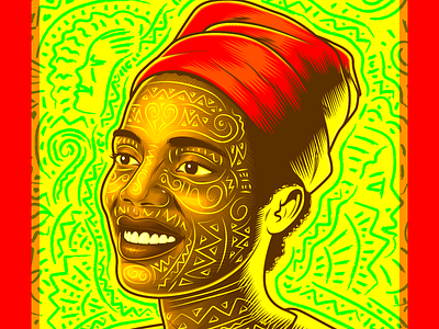 Tribal Woman africa afro beauty culture illustration mulher pattern vector woman