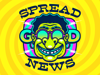 Spread GOOD News art covid19 design good goodness illustration psychedelic type vector vintage