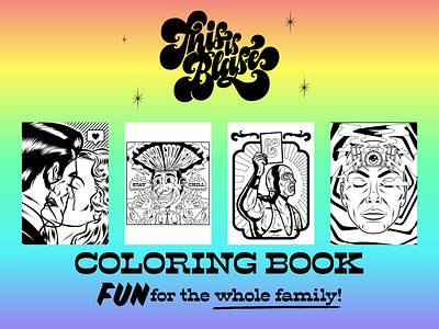 Blasé Coloring Book art cartoon coloring book illustration surrealism vector