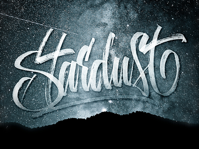 Stardust art design lettering type typography