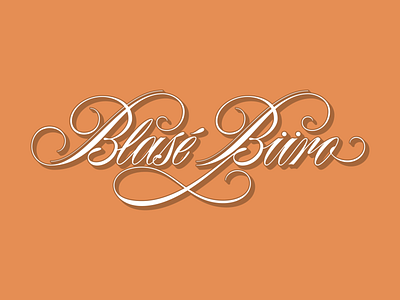 Blasé Büro Script Logo art design flourish lettering retro script spencerian type typography vector vintage