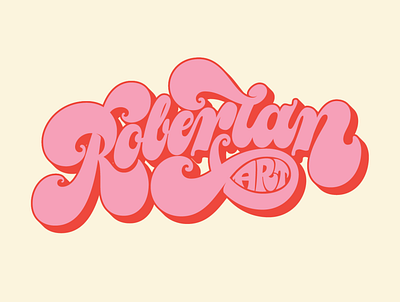 Roberlan Art Seventies Logo art contrast design disco illustration lettering psychedelic retro seventies swash type typography vector vintage