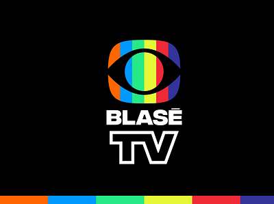 Blasé TV logo art design illustration logo logotype retro television tv type vector