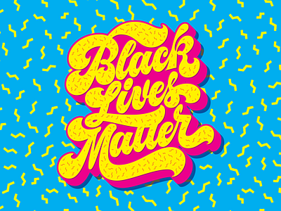 Black Lives Matter Funky Lettering art black lives matter design lettering logo popart psychedelic type typography vector