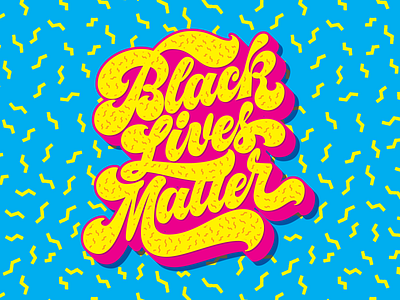 Black Lives Matter Funky Lettering