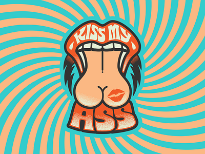 KMA Logo 1970s art ass curse design illustration kiss logo logotype psychedelic retro seventies subversive surrealism type typography vector vintage