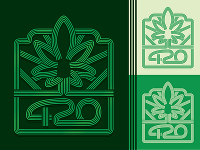 420 Lines Design branding cannabis illustration lettering logo marijuana psychedelic retro seventies type typography vector vintage