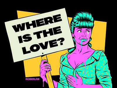 Where is the love? art color design illustration love psychedelic retro surreal surrealism vector vintage