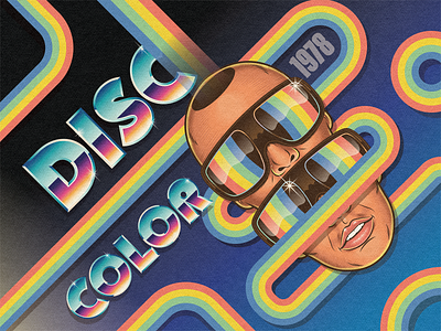 Disc Color art chrome design dsico.disc eighties illustration psychedelic retro surrealism vector