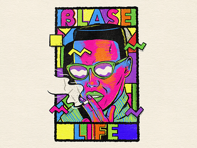 Blasé Life color design digital art digital illustration digital painting illustraion mixed media popart psychedelic retro vintage