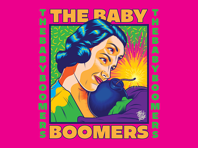 The Baby Boomers art bomb design illustration pop art propaganda psychedelic retro surrealism vector vintage war