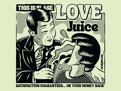 Love Juice art bizarre couple couple illustration design illustration love psychedelic retro surrealism vector vintage weird
