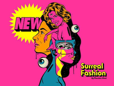 New Surreal Fashion art design fashion illustration nonsense psychedelic retro surrealism vector vintage