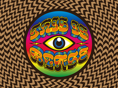 This is Blasé Trippsychedelic Logo branding design graphic design illustration lettering logo psychedelic retro trippy typography vector vintage