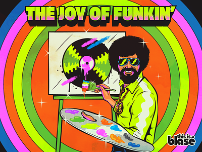 The Joy of Funkin' (and painting) color colorful design funk groove illustration music retro vector vintage